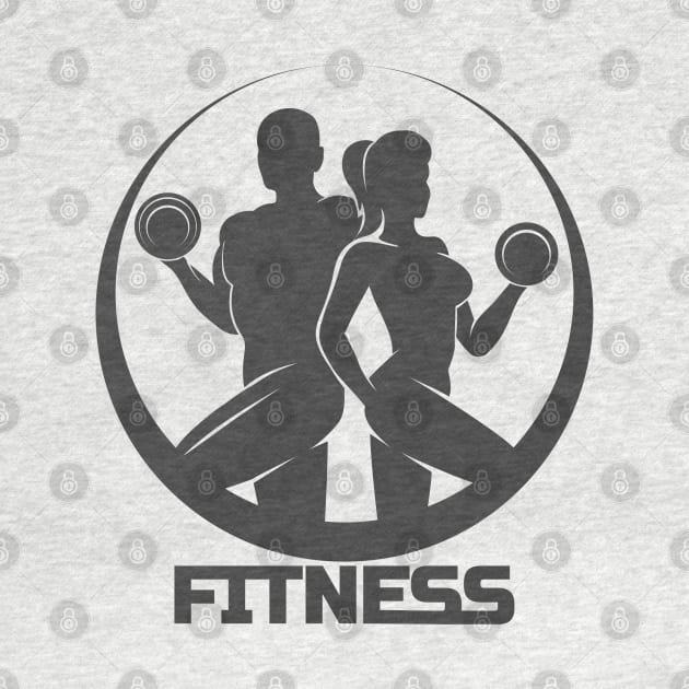 Bodybuilder Fitness Gym Woman and Man Athletic Club Logo Design by devaleta